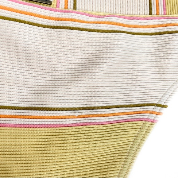 Billabong Tanlines Maui Rider Ribbed Striped Triangle Bikini Set, Pineapple - M - Picture 9 of 9